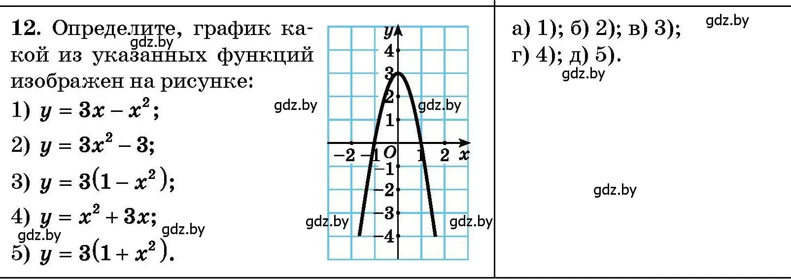 Условие номер 12 (страница 207) гдз по алгебре 7-9 класс Арефьева, Пирютко, сборник задач