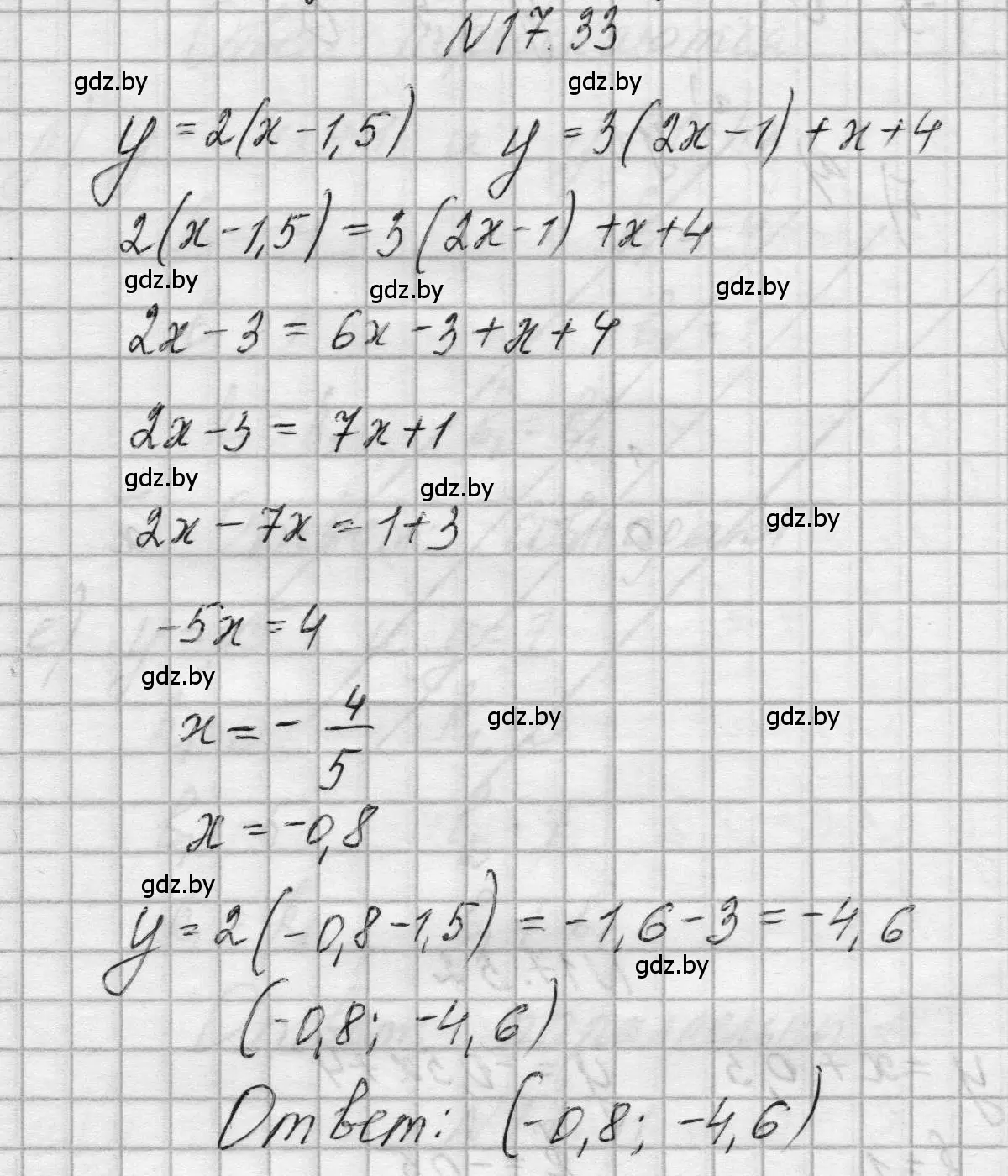 Решение номер 17.33 (страница 79) гдз по алгебре 7-9 класс Арефьева, Пирютко, сборник задач