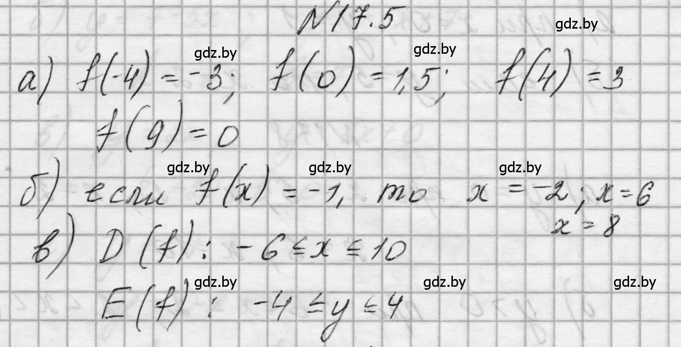 Решение номер 17.5 (страница 75) гдз по алгебре 7-9 класс Арефьева, Пирютко, сборник задач