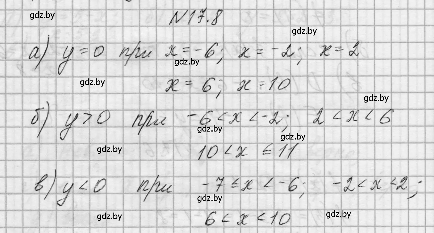 Решение номер 17.8 (страница 76) гдз по алгебре 7-9 класс Арефьева, Пирютко, сборник задач