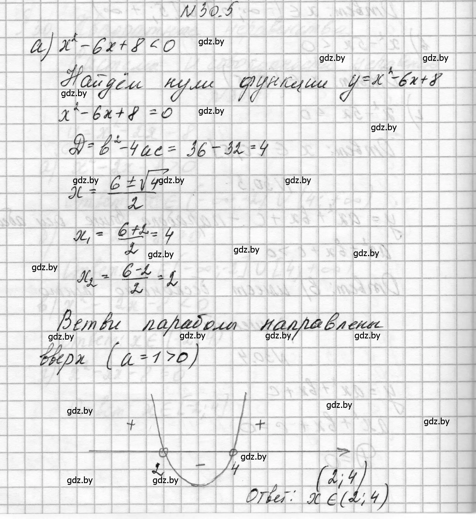 Решение номер 30.5 (страница 141) гдз по алгебре 7-9 класс Арефьева, Пирютко, сборник задач