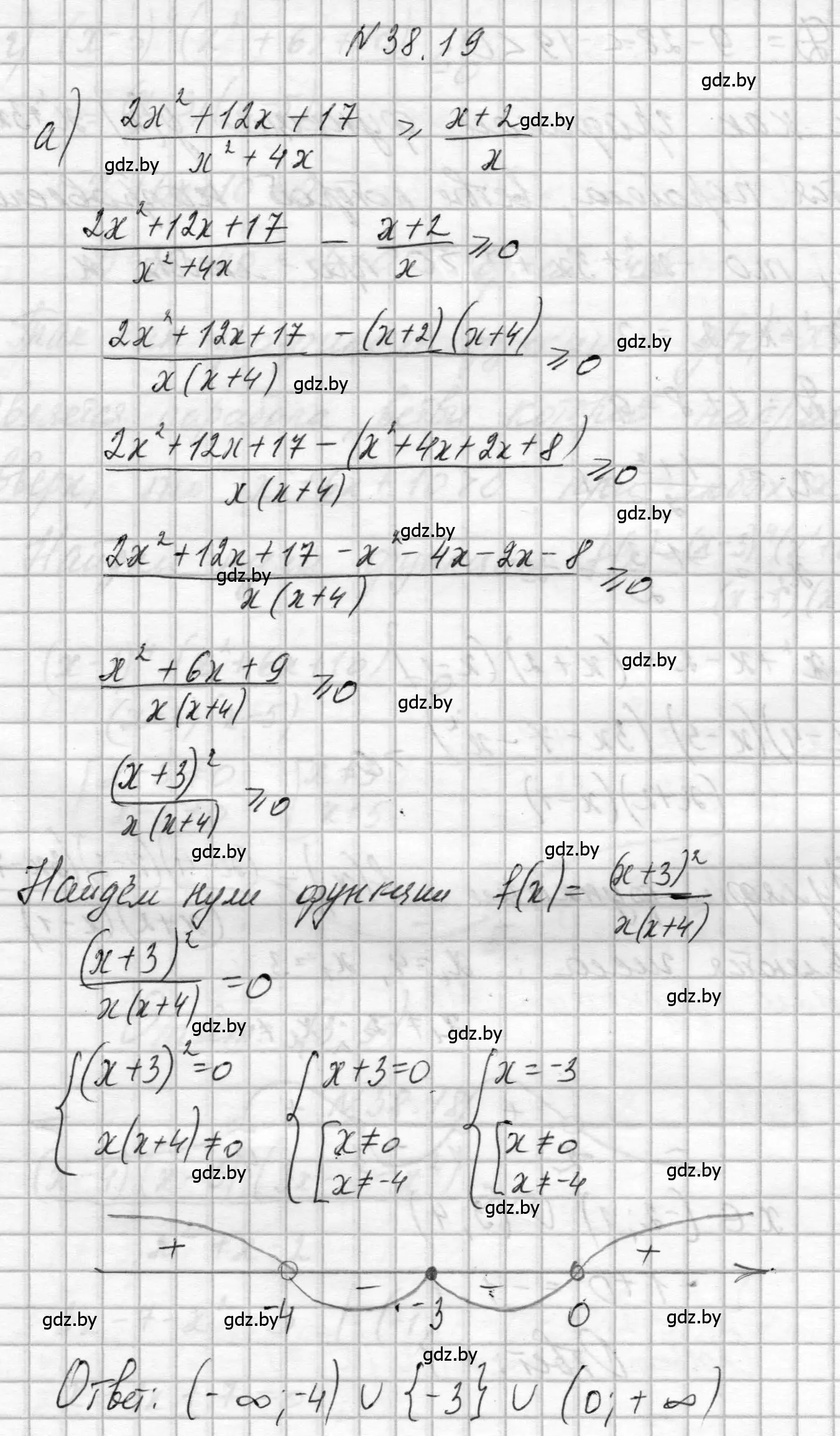 Решение номер 38.19 (страница 193) гдз по алгебре 7-9 класс Арефьева, Пирютко, сборник задач