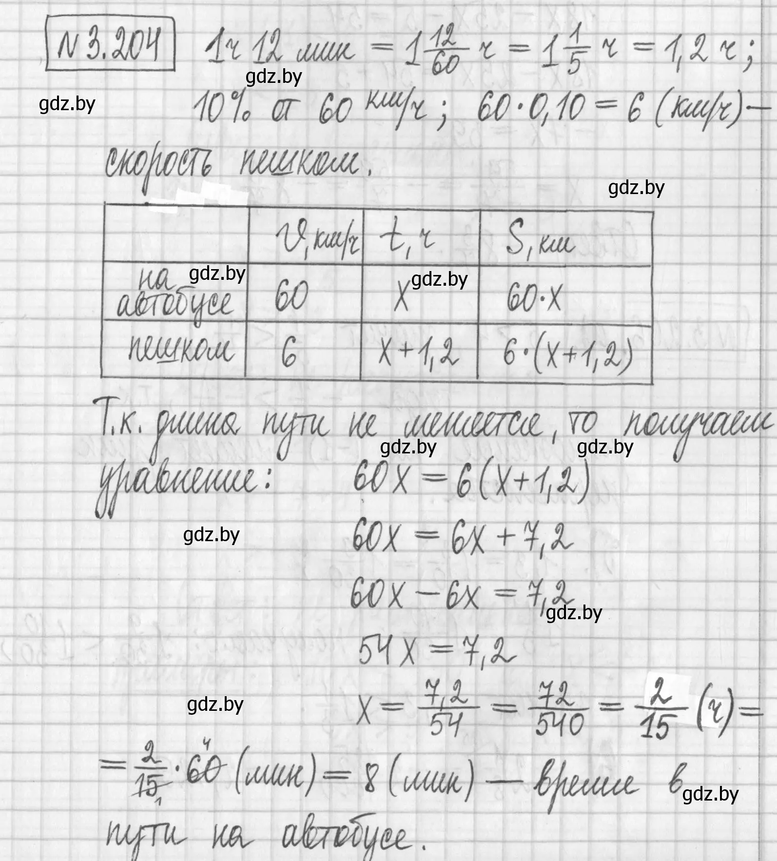 Решение номер 3.204 (страница 191) гдз по алгебре 7 класс Арефьева, Пирютко, учебник