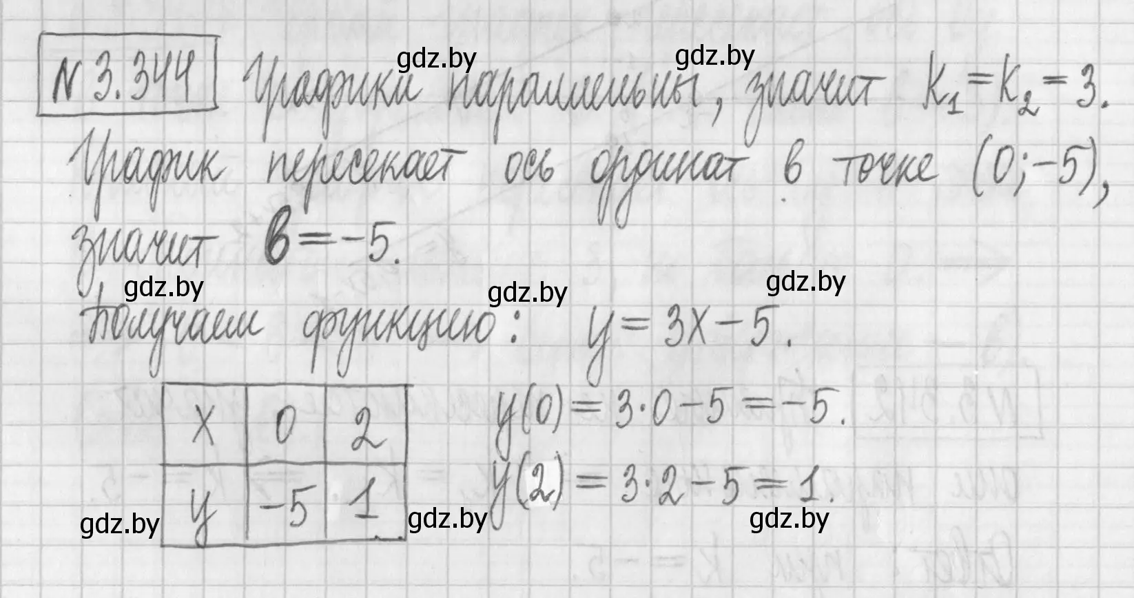 Решение номер 3.344 (страница 244) гдз по алгебре 7 класс Арефьева, Пирютко, учебник