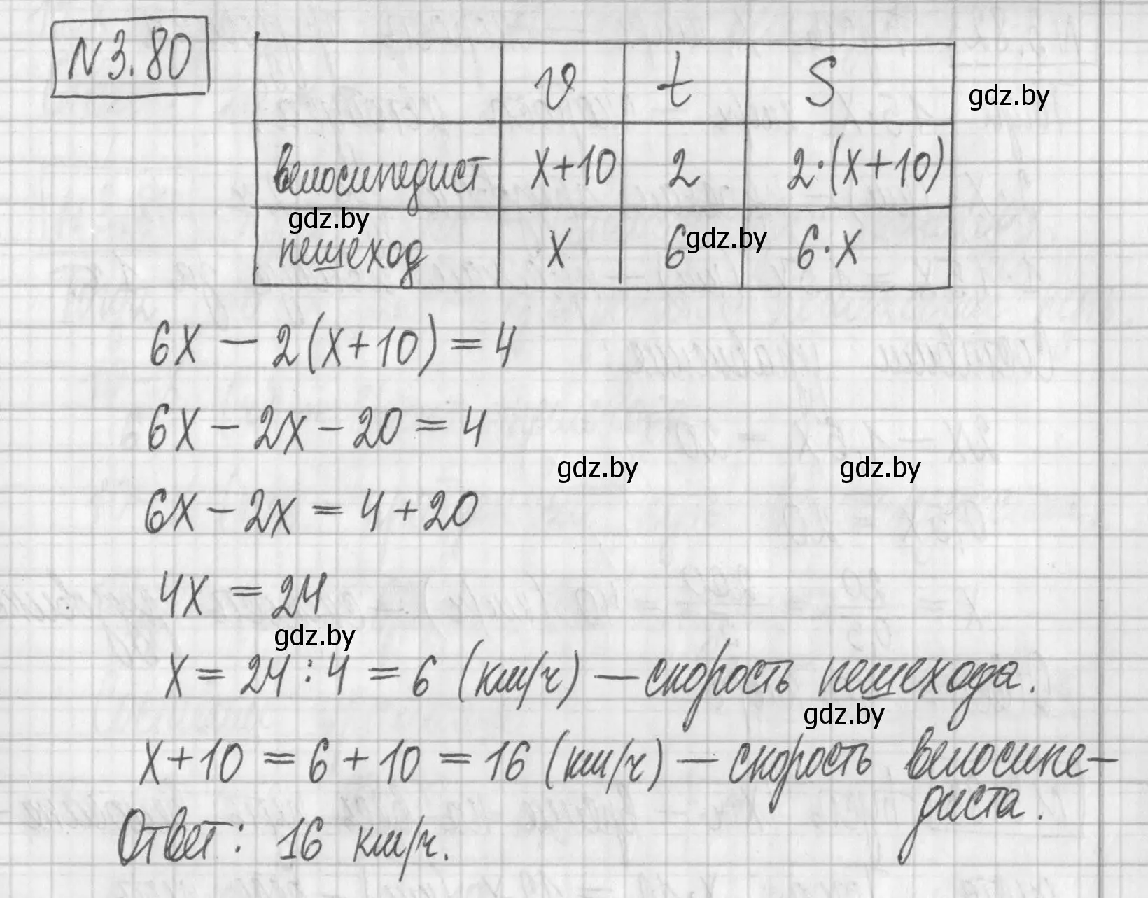 Решение номер 3.80 (страница 167) гдз по алгебре 7 класс Арефьева, Пирютко, учебник