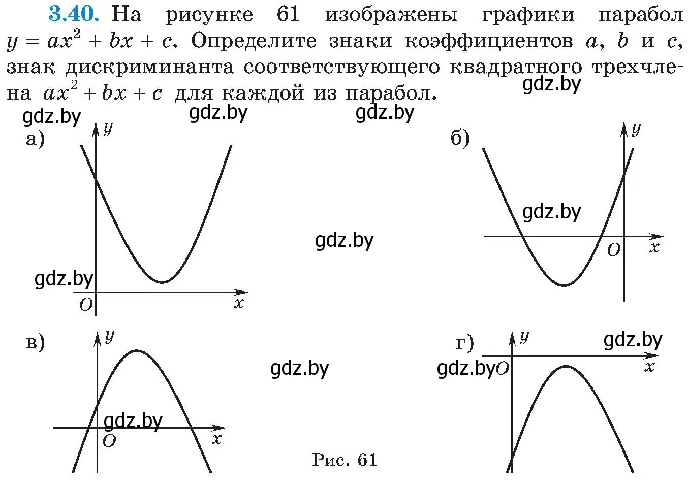 Условие номер 3.40 (страница 170) гдз по алгебре 8 класс Арефьева, Пирютко, учебник