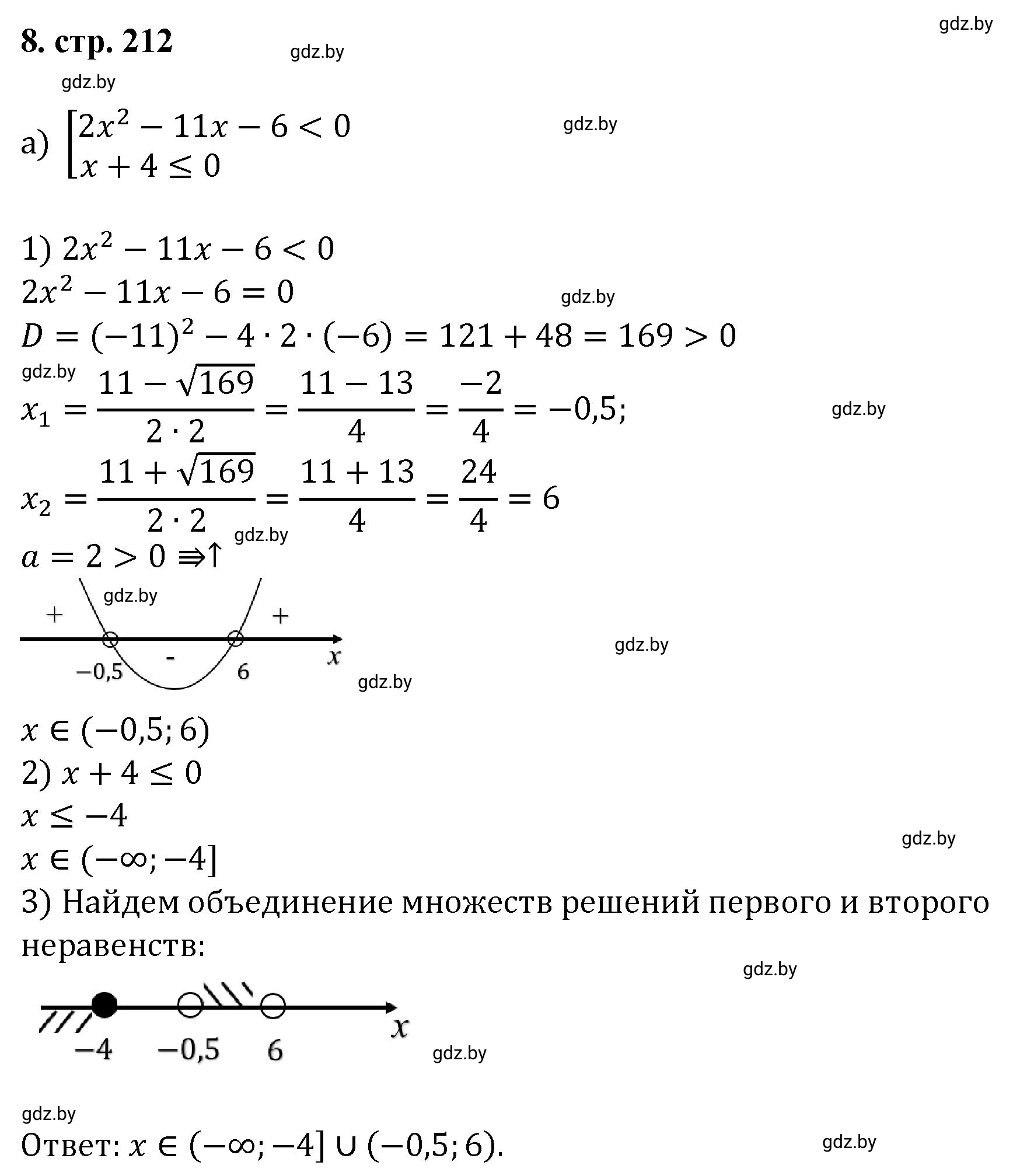 Решение номер 8 (страница 212) гдз по алгебре 8 класс Арефьева, Пирютко, учебник