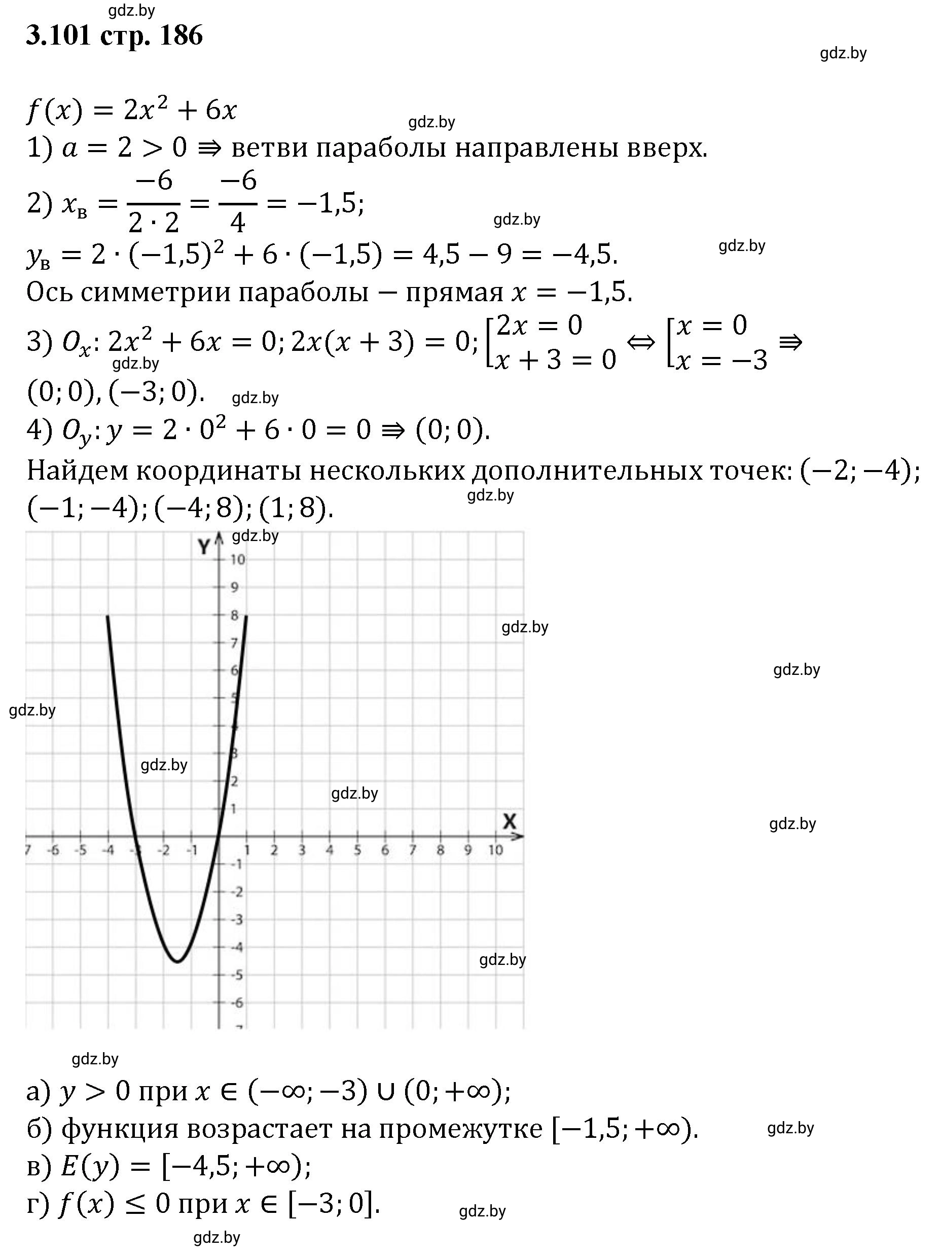 Решение номер 3.101 (страница 186) гдз по алгебре 8 класс Арефьева, Пирютко, учебник