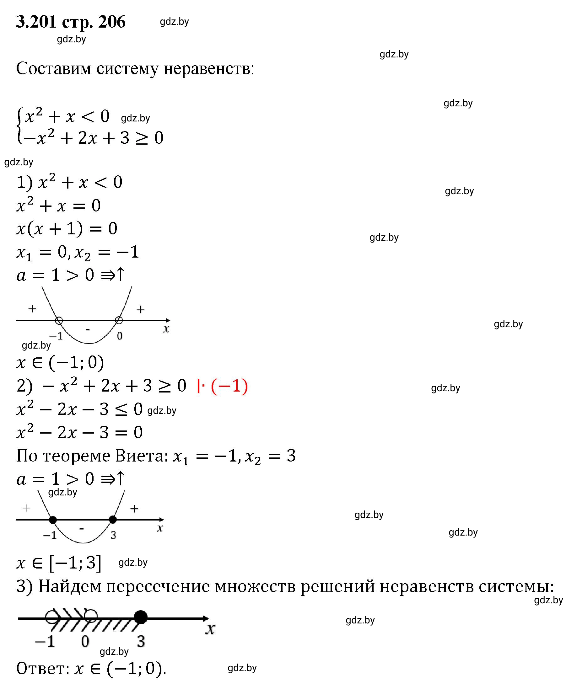 Решение номер 3.201 (страница 206) гдз по алгебре 8 класс Арефьева, Пирютко, учебник