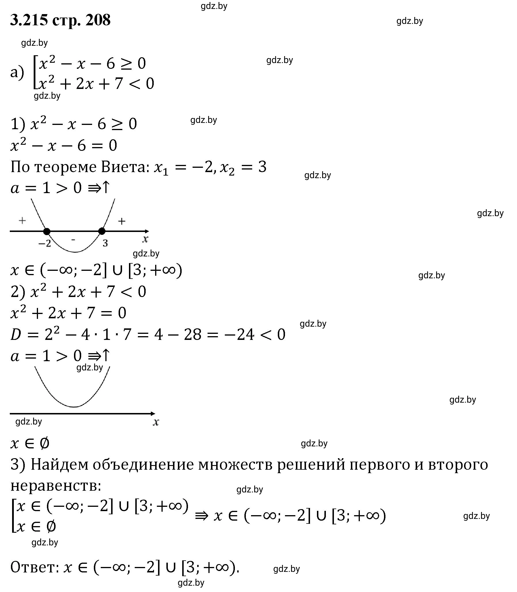 Решение номер 3.215 (страница 208) гдз по алгебре 8 класс Арефьева, Пирютко, учебник
