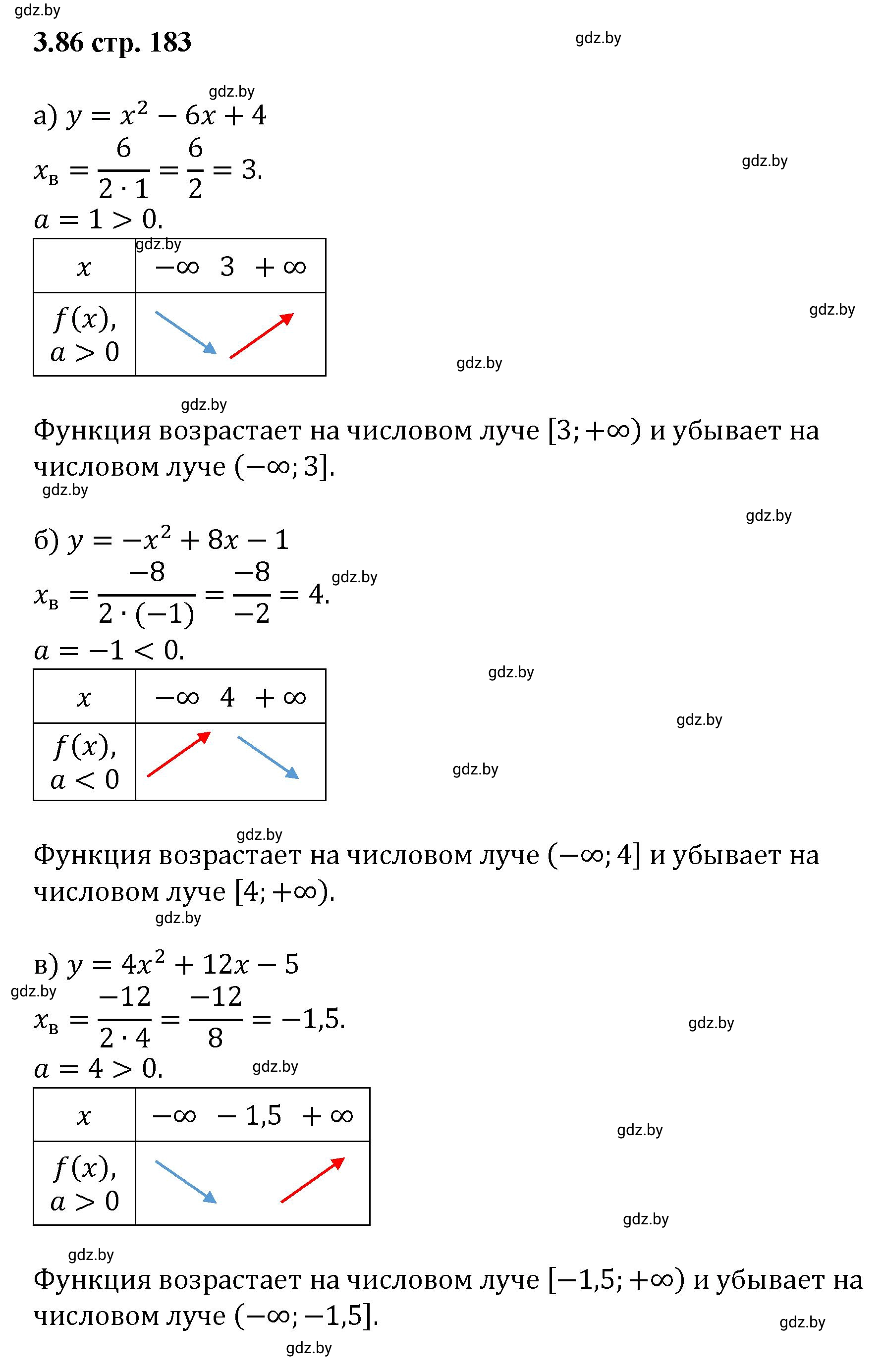 Решение номер 3.86 (страница 183) гдз по алгебре 8 класс Арефьева, Пирютко, учебник