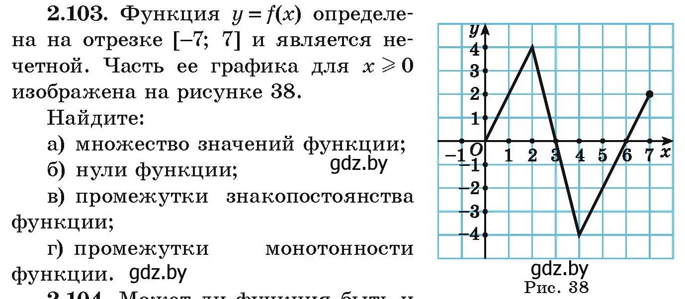 Условие номер 2.103 (страница 114) гдз по алгебре 9 класс Арефьева, Пирютко, учебник