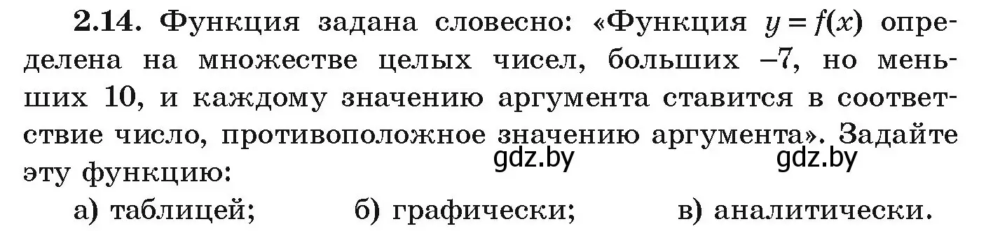 Условие номер 2.14 (страница 85) гдз по алгебре 9 класс Арефьева, Пирютко, учебник