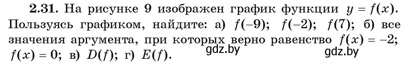 Условие номер 2.31 (страница 88) гдз по алгебре 9 класс Арефьева, Пирютко, учебник