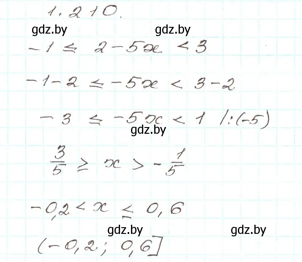 Решение номер 1.210 (страница 58) гдз по алгебре 9 класс Арефьева, Пирютко, учебник