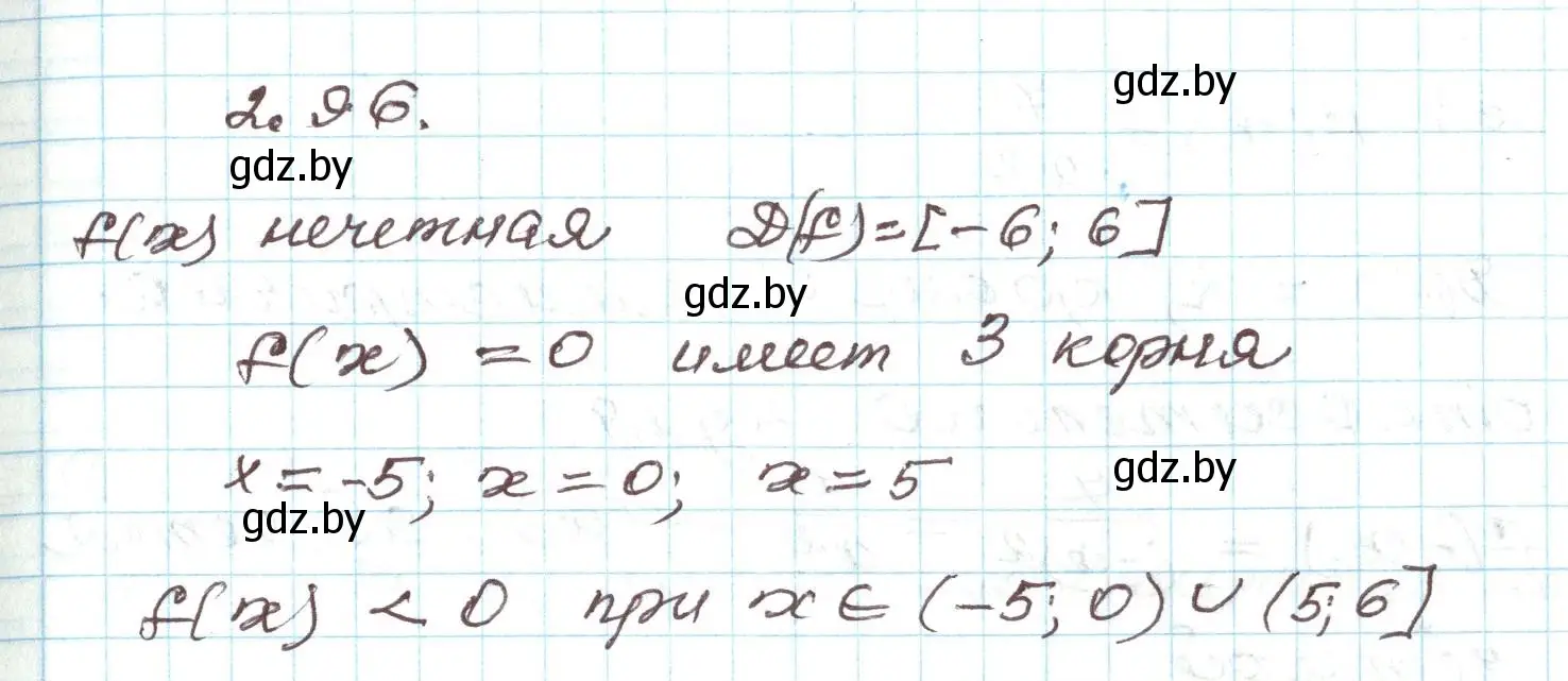 Решение номер 2.96 (страница 113) гдз по алгебре 9 класс Арефьева, Пирютко, учебник