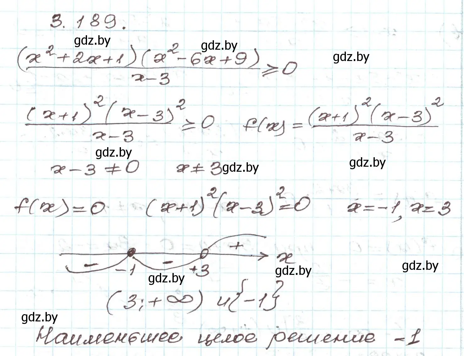 Решение номер 3.189 (страница 196) гдз по алгебре 9 класс Арефьева, Пирютко, учебник