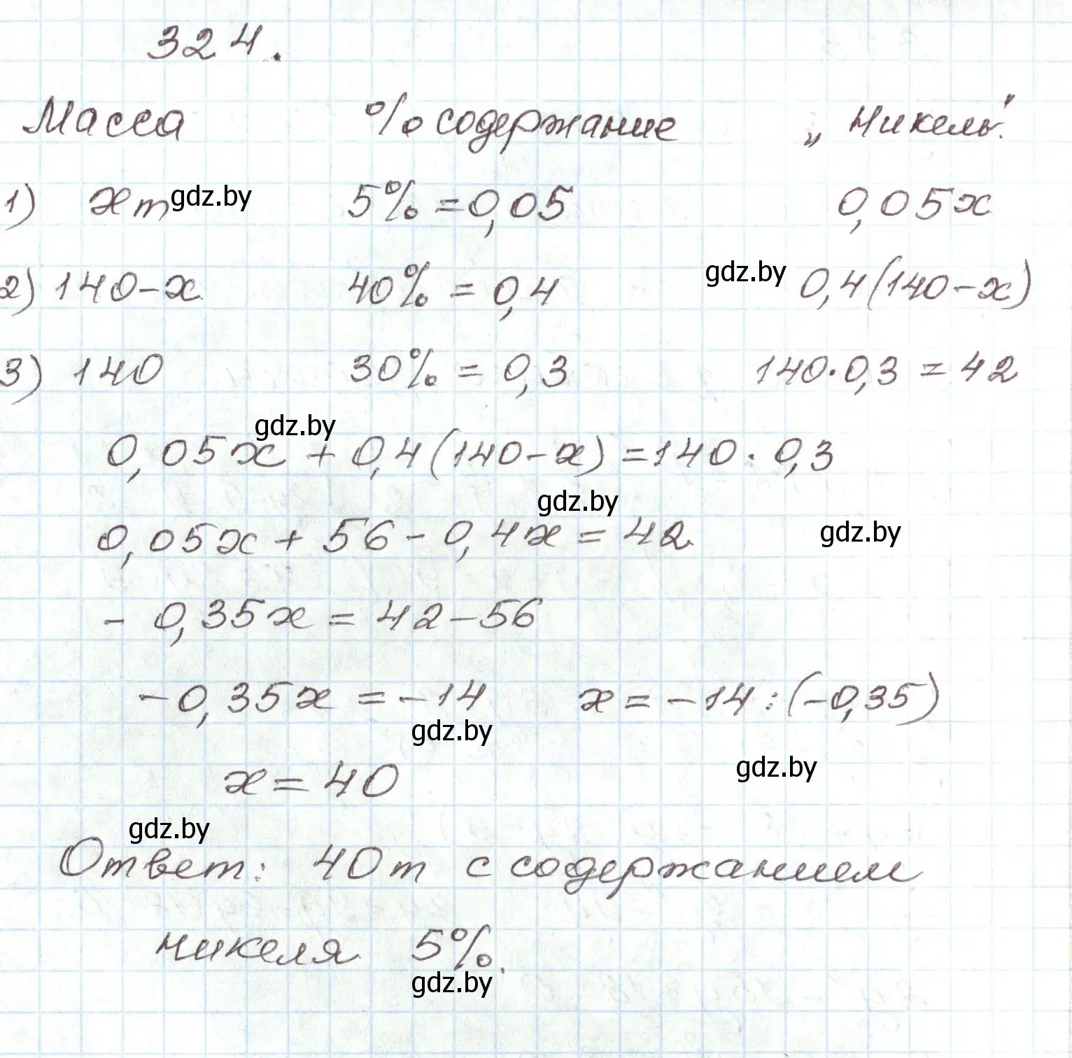 Решение номер 324 (страница 301) гдз по алгебре 9 класс Арефьева, Пирютко, учебник