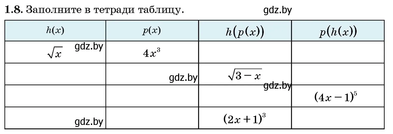 Условие номер 1.8 (страница 6) гдз по алгебре 10 класс Арефьева, Пирютко, сборник задач