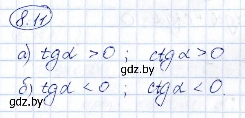 Решение номер 8.11 (страница 43) гдз по алгебре 10 класс Арефьева, Пирютко, сборник задач