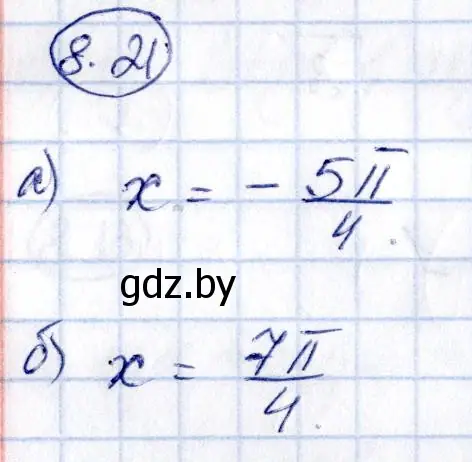 Решение номер 8.21 (страница 52) гдз по алгебре 10 класс Арефьева, Пирютко, сборник задач