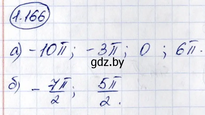 Решение номер 1.166 (страница 68) гдз по алгебре 10 класс Арефьева, Пирютко, учебник