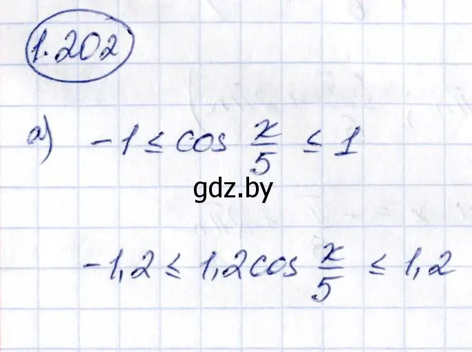 Решение номер 1.202 (страница 71) гдз по алгебре 10 класс Арефьева, Пирютко, учебник