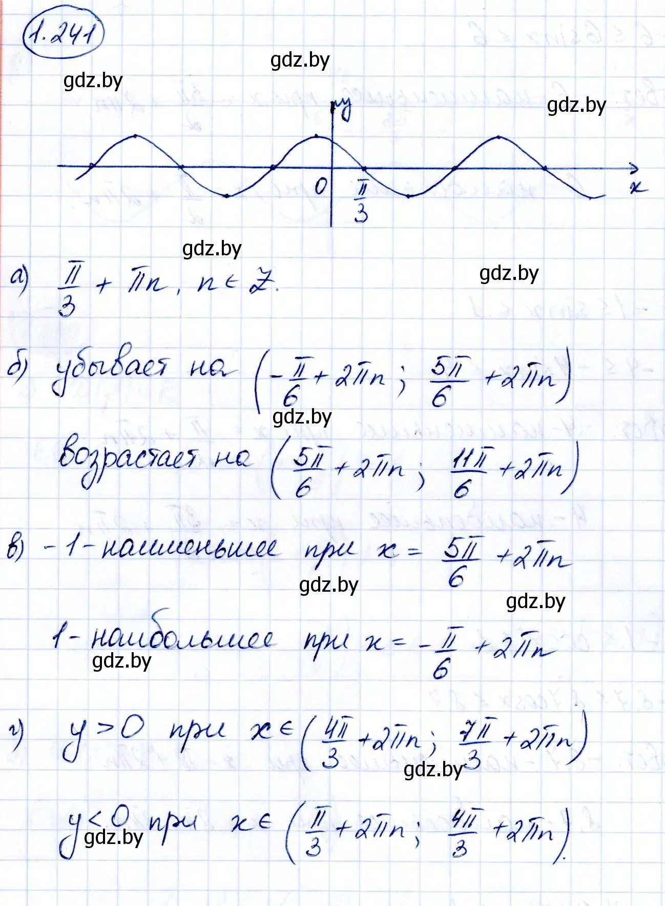 Решение номер 1.241 (страница 74) гдз по алгебре 10 класс Арефьева, Пирютко, учебник