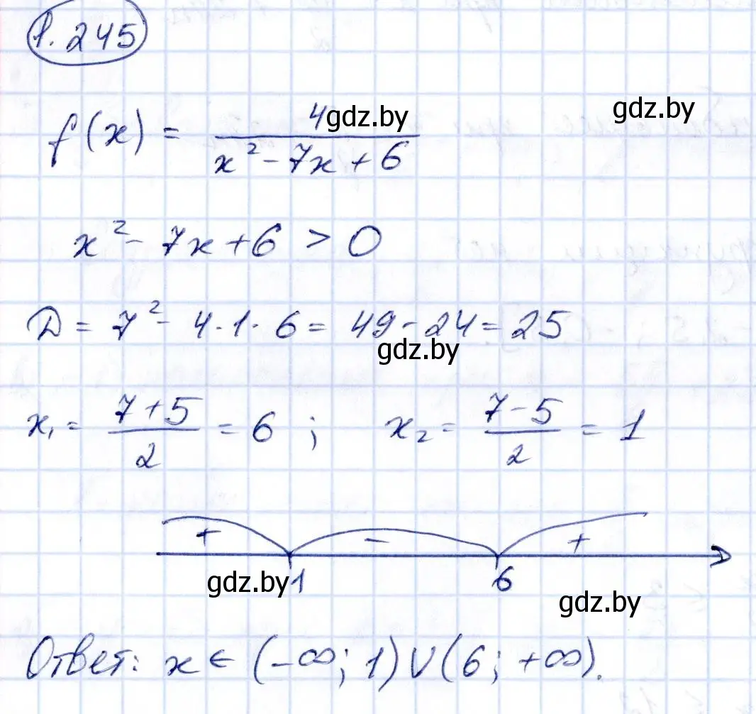 Решение номер 1.245 (страница 75) гдз по алгебре 10 класс Арефьева, Пирютко, учебник