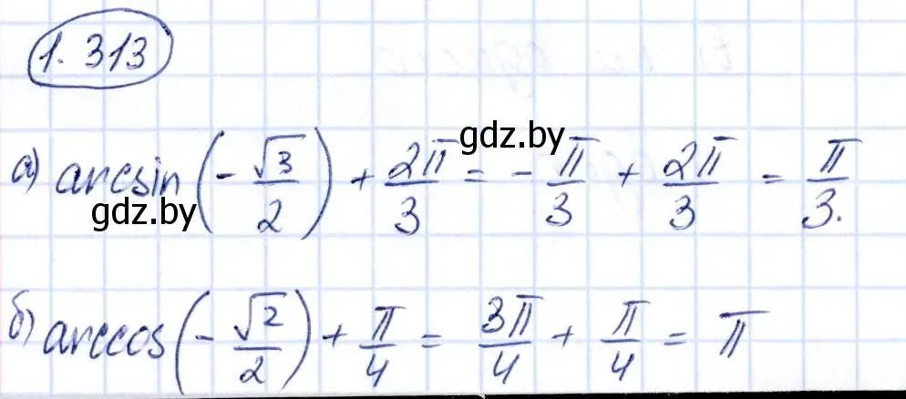 Решение номер 1.313 (страница 97) гдз по алгебре 10 класс Арефьева, Пирютко, учебник
