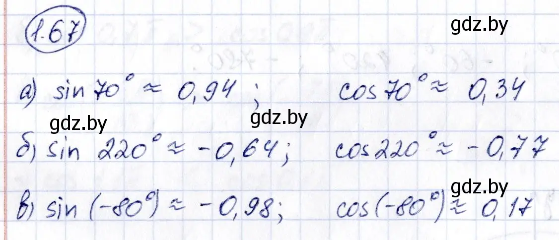 Решение номер 1.67 (страница 30) гдз по алгебре 10 класс Арефьева, Пирютко, учебник