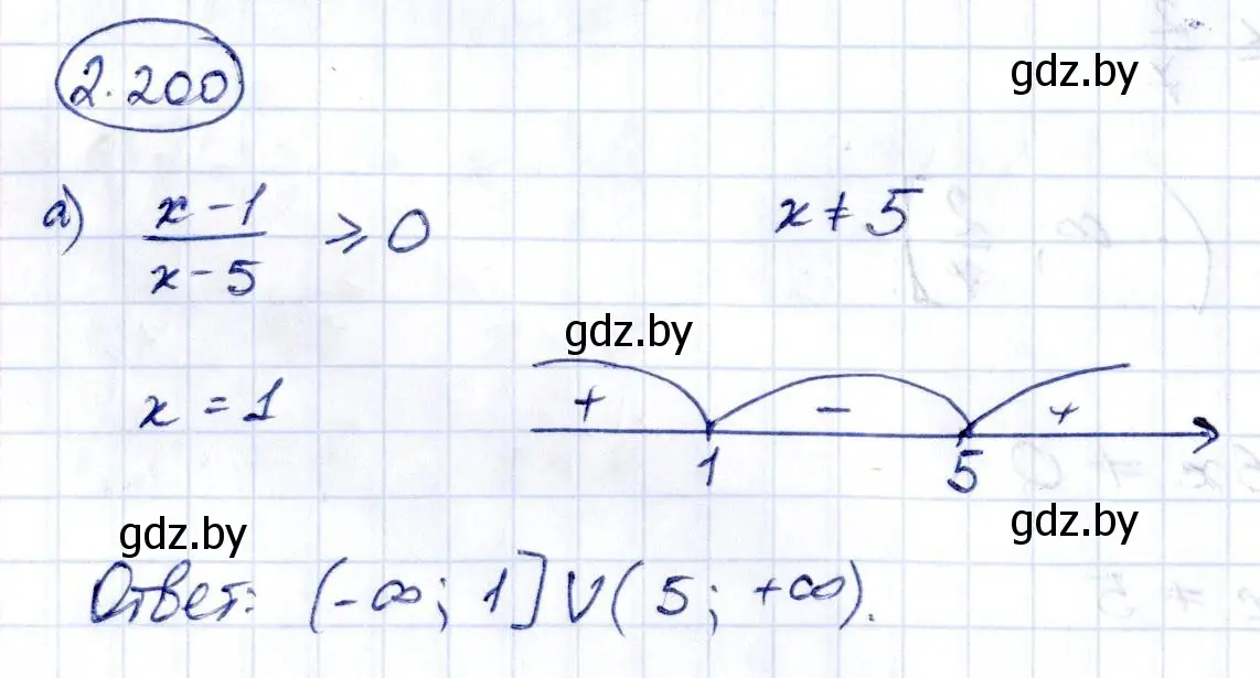Решение номер 2.200 (страница 199) гдз по алгебре 10 класс Арефьева, Пирютко, учебник
