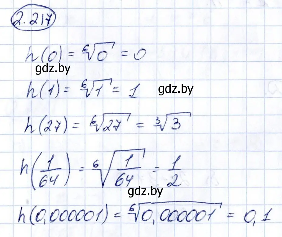 Решение номер 2.217 (страница 201) гдз по алгебре 10 класс Арефьева, Пирютко, учебник