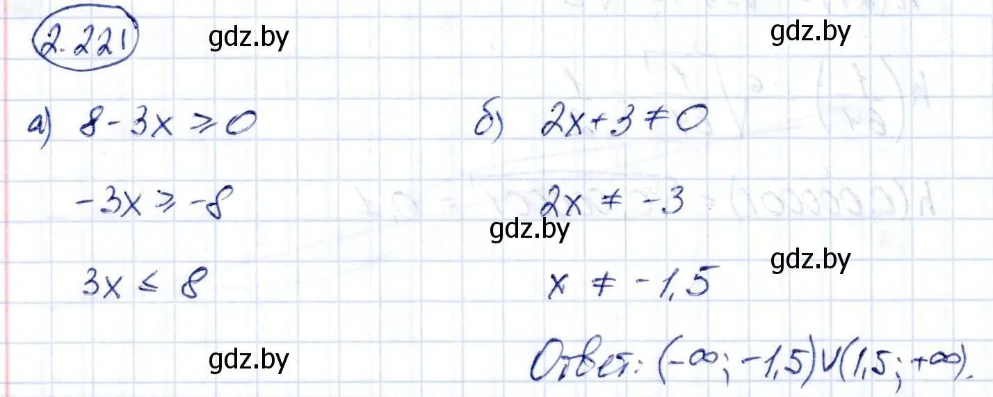 Решение номер 2.221 (страница 201) гдз по алгебре 10 класс Арефьева, Пирютко, учебник