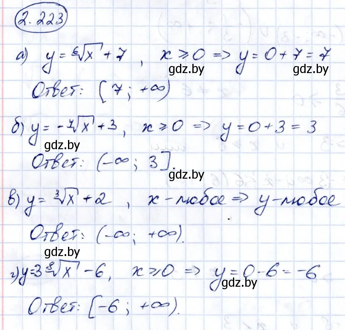 Решение номер 2.223 (страница 202) гдз по алгебре 10 класс Арефьева, Пирютко, учебник