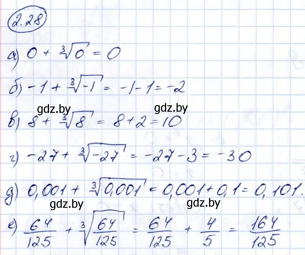 Решение номер 2.28 (страница 168) гдз по алгебре 10 класс Арефьева, Пирютко, учебник