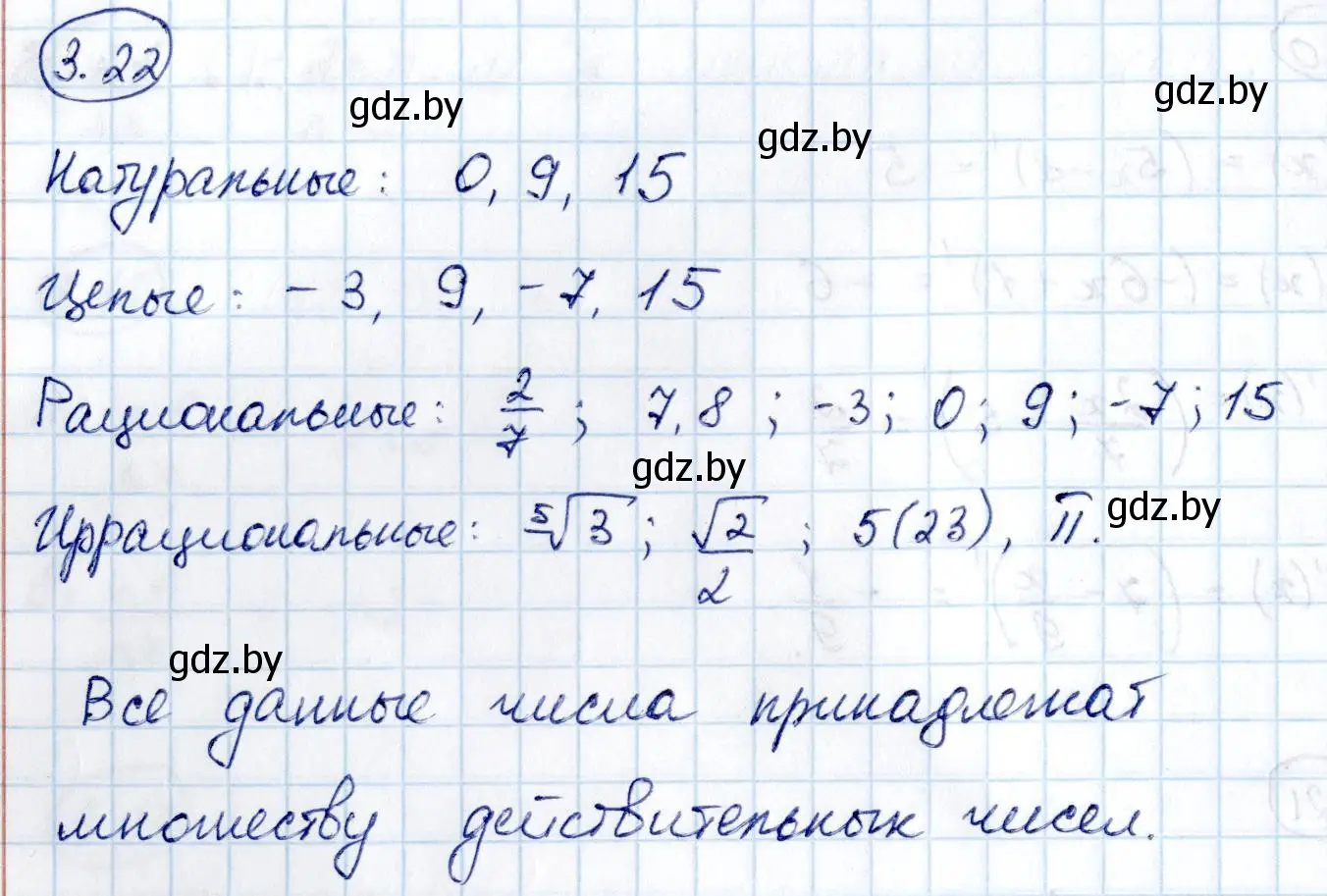 Решение номер 3.22 (страница 228) гдз по алгебре 10 класс Арефьева, Пирютко, учебник