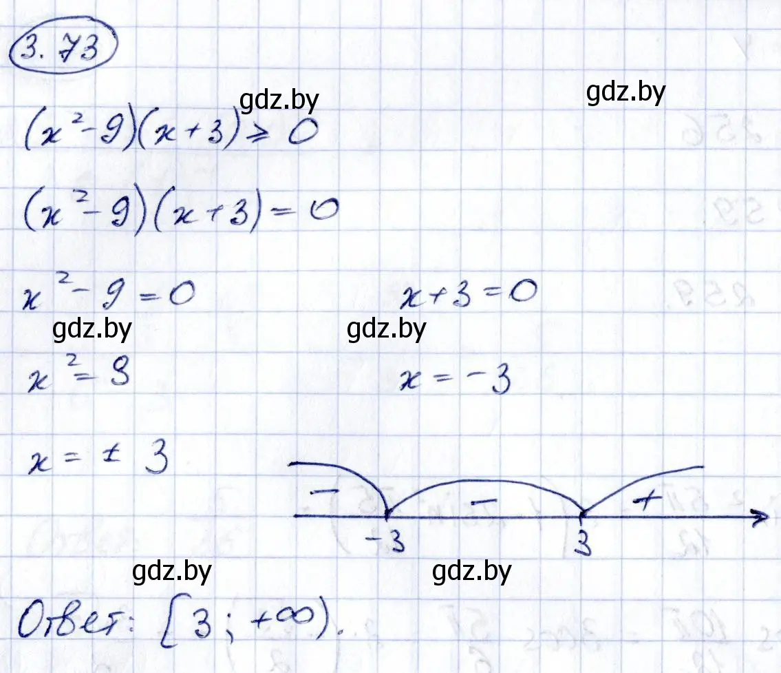 Решение номер 3.73 (страница 239) гдз по алгебре 10 класс Арефьева, Пирютко, учебник