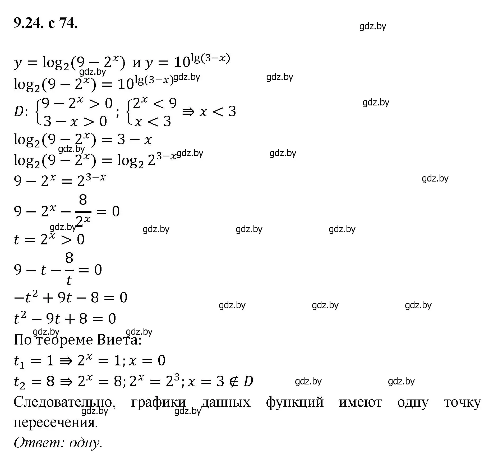 Решение номер 24 (страница 74) гдз по алгебре 11 класс Арефьева, Пирютко, сборник задач