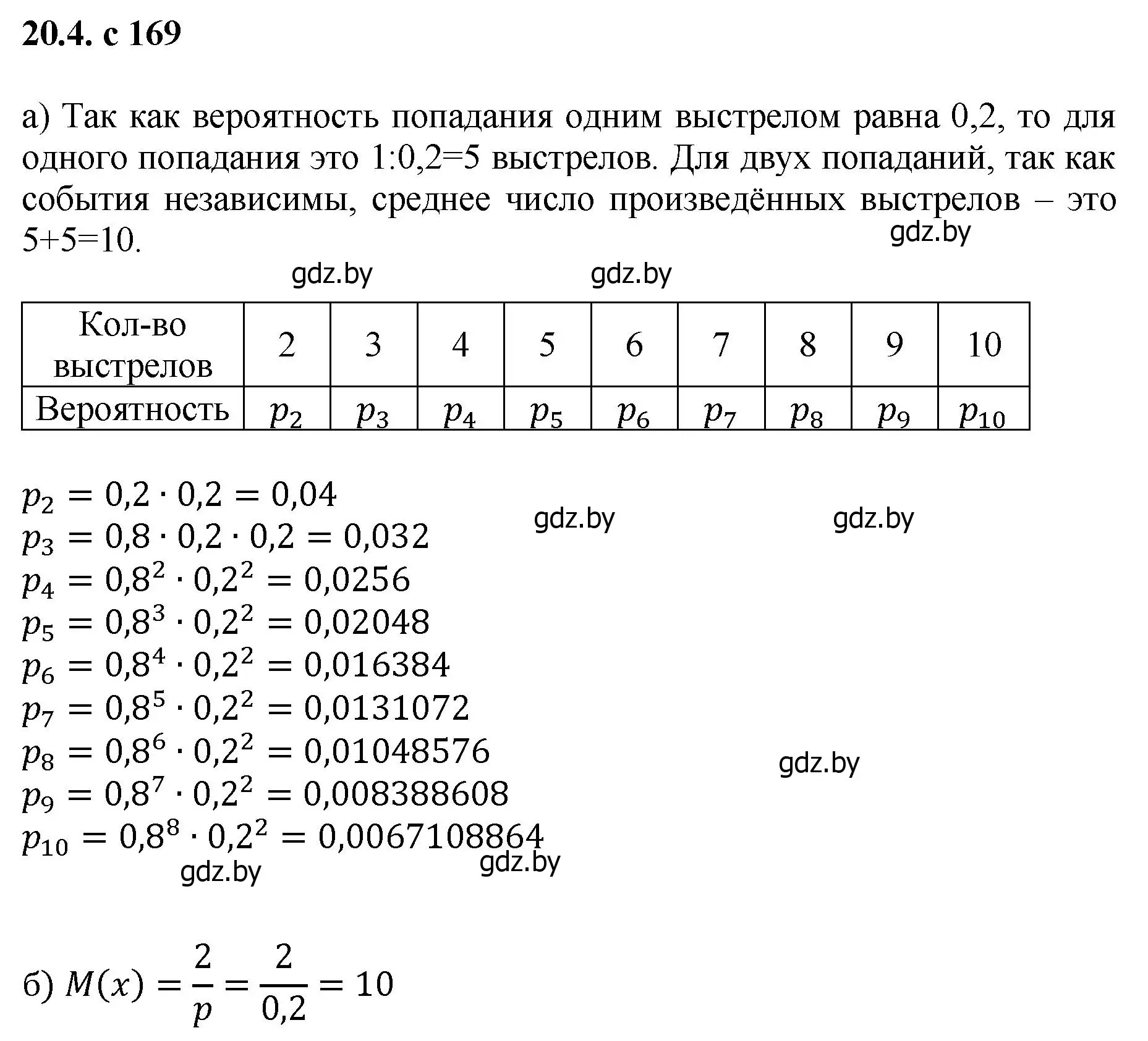 Решение номер 4 (страница 169) гдз по алгебре 11 класс Арефьева, Пирютко, сборник задач