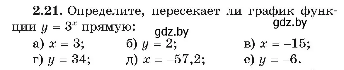 Условие номер 2.21 (страница 54) гдз по алгебре 11 класс Арефьева, Пирютко, учебник