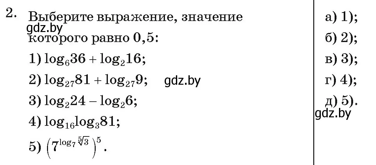 Условие номер 2 (страница 252) гдз по алгебре 11 класс Арефьева, Пирютко, учебник