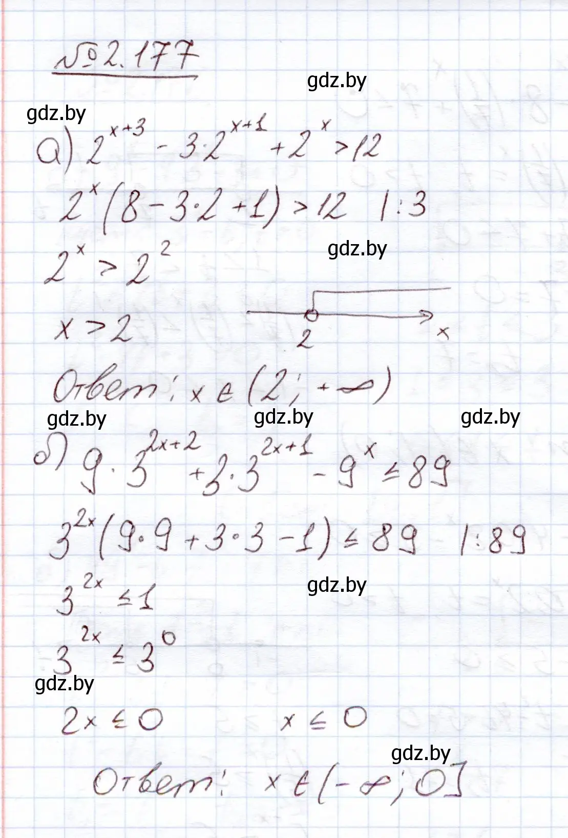 Решение номер 2.177 (страница 91) гдз по алгебре 11 класс Арефьева, Пирютко, учебник