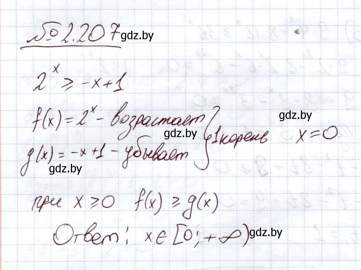 Решение номер 2.207 (страница 94) гдз по алгебре 11 класс Арефьева, Пирютко, учебник