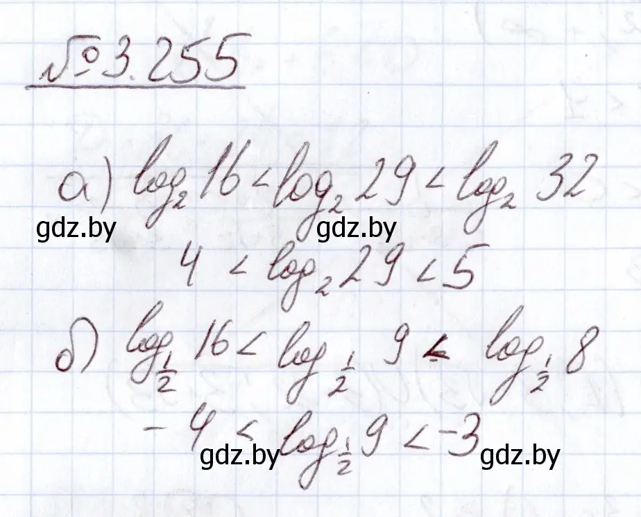 Решение номер 255 (страница 160) гдз по алгебре 11 класс Арефьева, Пирютко, учебник