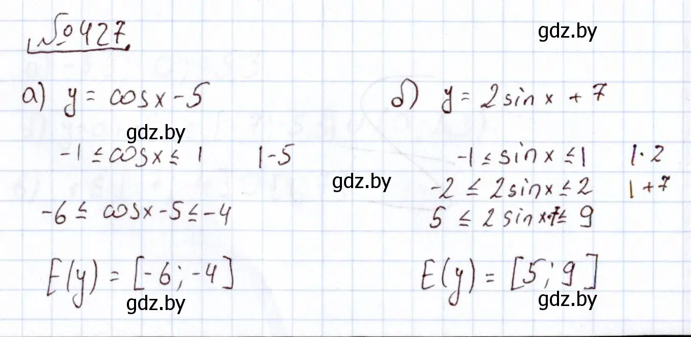 Решение номер 427 (страница 224) гдз по алгебре 11 класс Арефьева, Пирютко, учебник
