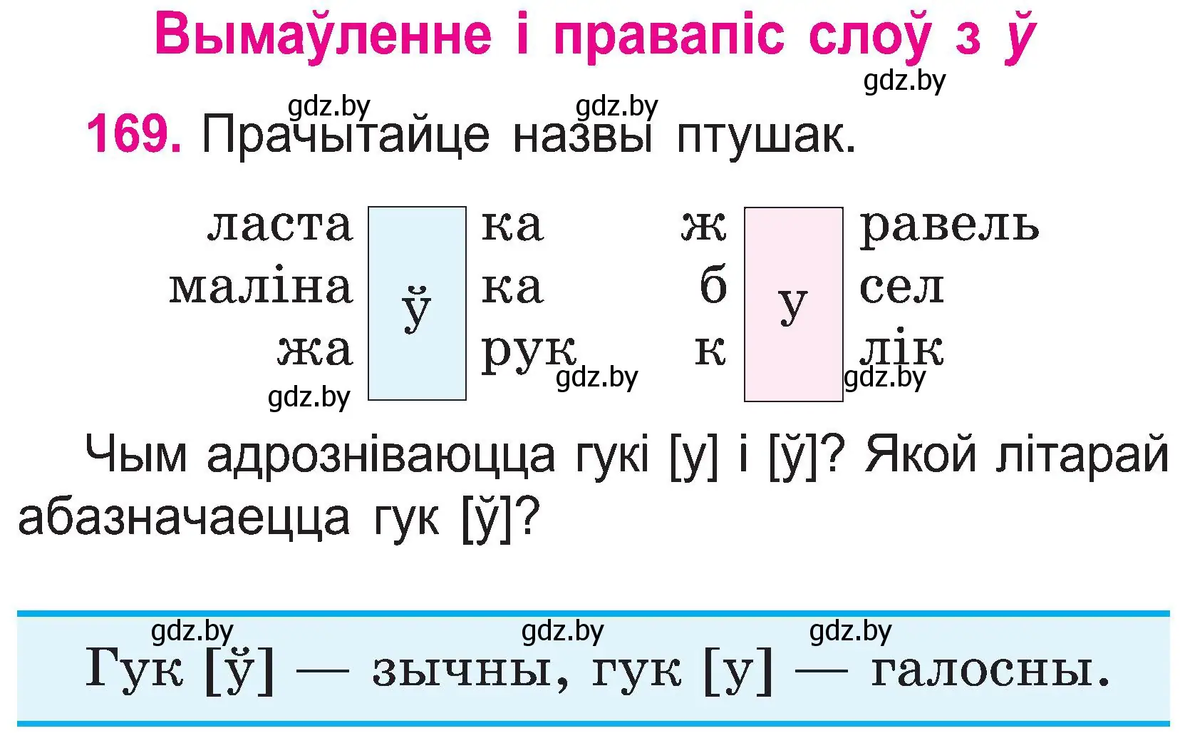 Условие номер 169 (страница 88) гдз по белорусскому языку 2 класс Свириденко, учебник 1 часть