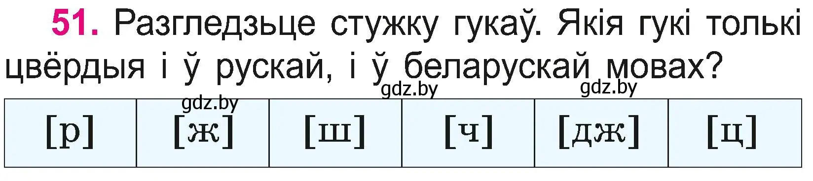 Условие номер 51 (страница 28) гдз по белорусскому языку 2 класс Свириденко, учебник 2 часть