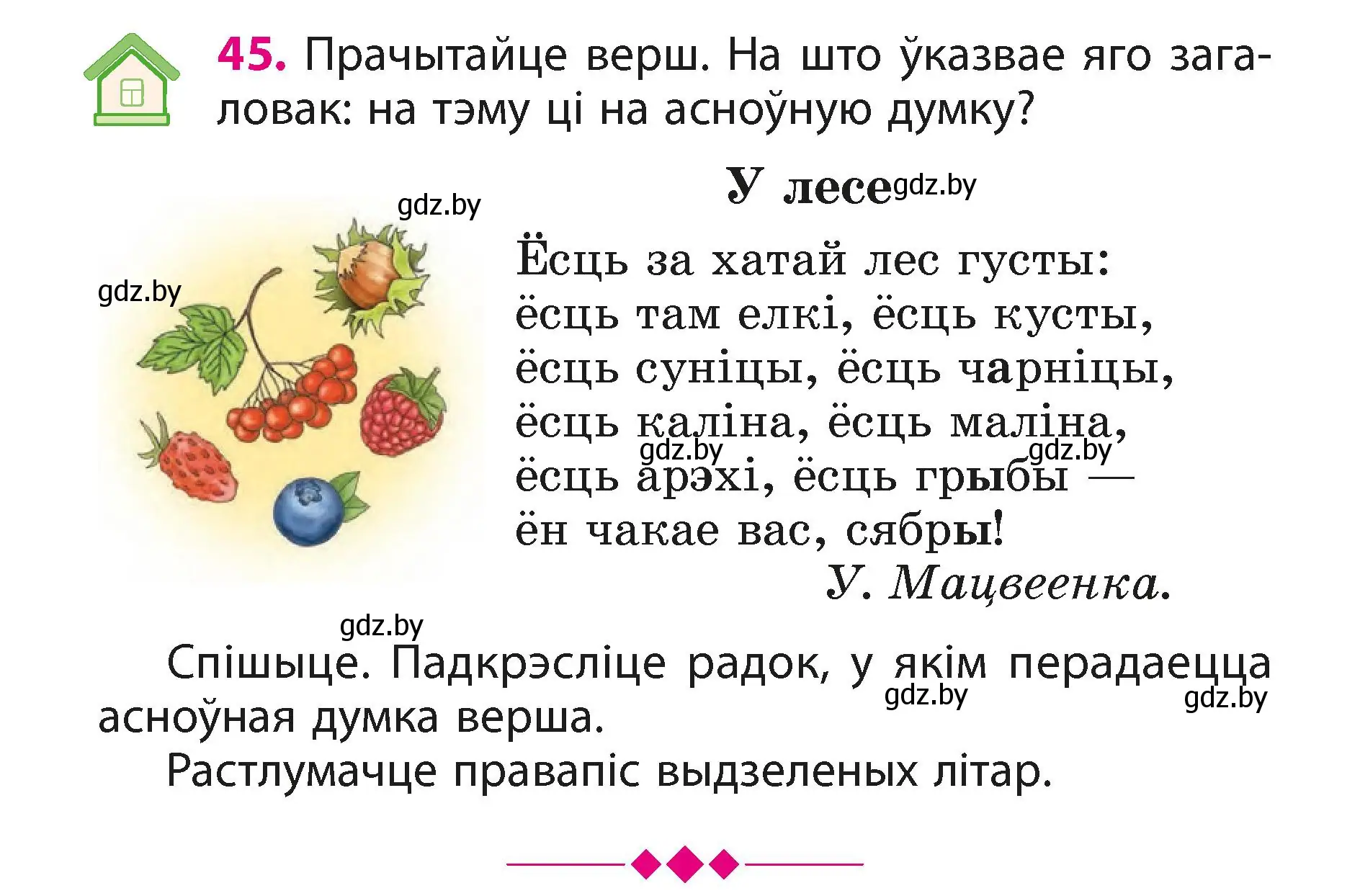 Условие номер 45 (страница 26) гдз по белорусскому языку 3 класс Свириденко, учебник 1 часть