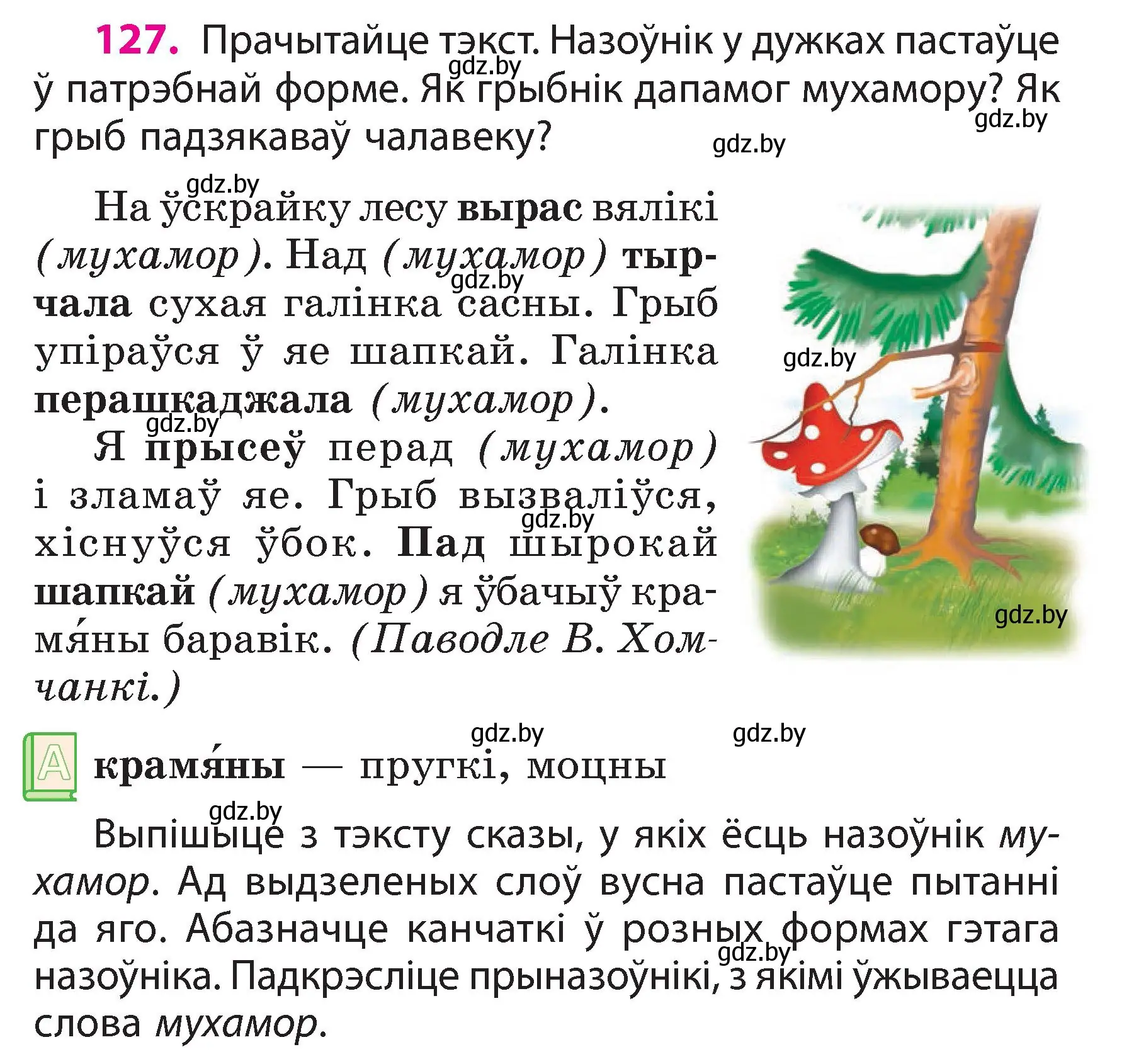 Условие номер 127 (страница 75) гдз по белорусскому языку 3 класс Свириденко, учебник 2 часть